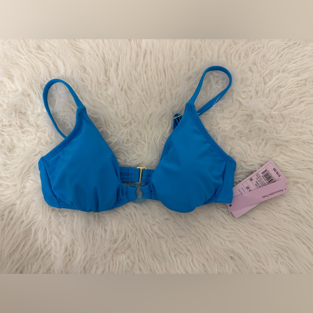 Wild Fable Blue Bikini Top with Removable Pads